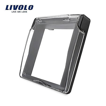 Livolo - Capac de protectie impotriva apei pentru prize negru