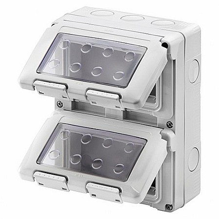 Gewiss System - Carcasa aparenta pentru 8 module (4x2) IP55 SY/Gri