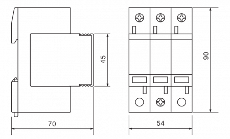 Descarcator de supratensiune pentru instalatii fotovoltaice T2 ESPD2-DC40-1000 TRACON [2]
