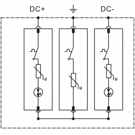 Descarcator de supratensiune pentru instalatii fotovoltaice T2 ESPD2-DC40-1000 TRACON [3]