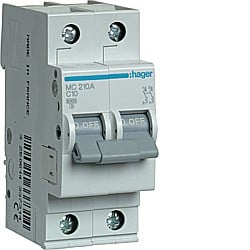 Siguranta Curba C - Disjunctor 10A, 2P, 6kA, C