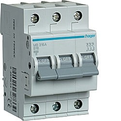 Siguranta Curba B - Disjunctor 16A, 3P, 6kA, B