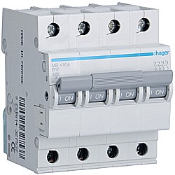 Sigurante automate - Disjunctor 16A, 4P, 6kA, B