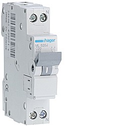 Siguranta Curba C - Disjunctor 20A, 1P+N, 6kA, C