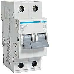 Sigurante automate - Disjunctor 20A, 2P, 4,5kA, C