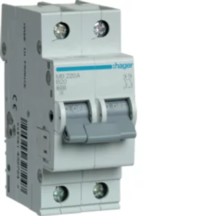 Siguranta Curba B - Disjunctor 20A, 2P, 6kA, B