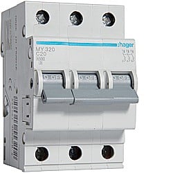 Siguranta Curba C - Disjunctor 20A, 3P, 4,5kA, C