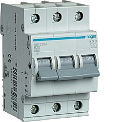 Sigurante automate - Disjunctor 20A, 3P, 6kA, B