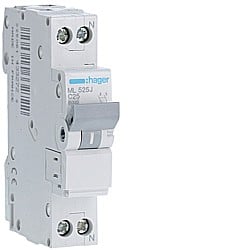 Siguranta Curba C - Disjunctor 25A, 1P+N, 6kA, C