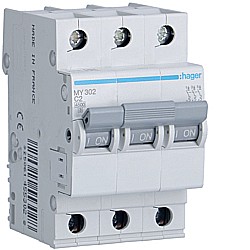 Siguranta Curba C - Disjunctor 2A, 3P, 4,5kA, C