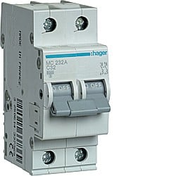 Siguranta Curba C - Disjunctor 2P, 32A, 6kA, C