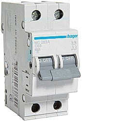 Siguranta Curba C - Disjunctor 2P, 63A, 6kA, C