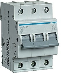 Siguranta Curba C - Disjunctor 3P, 40A, 6kA, C