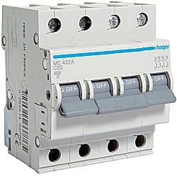 Siguranta Curba C - Disjunctor 4P, 32A, 6kA, C