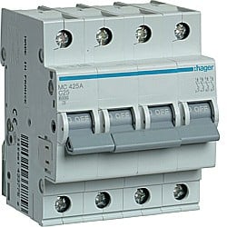 Siguranta Curba C - Disjunctor 4P, 25A, 6kA, C