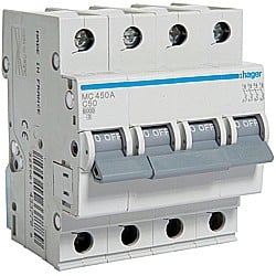 Siguranta Curba C - Disjunctor 4P, 50A, 6kA, C