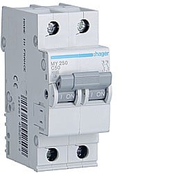 Siguranta Curba C - Disjunctor 50A, 2P, 4,5kA, C
