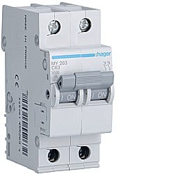 Siguranta Curba C - Disjunctor 63A, 2P, 4,5kA, C