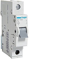 Siguranta Curba C - Disjunctor 6A, 1P, 4,5kA, C
