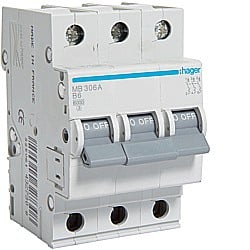 Siguranta Curba B - Disjunctor 6A, 3P, 6kA, B