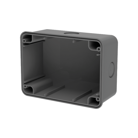 Priza exterior - Doză Aparentă Wide IP66 4BOX Antracit pentru Montaj Exterior