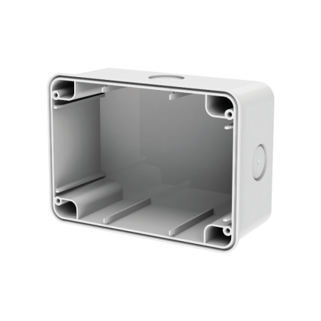 Priza exterior - Doză aparentă Wide IP66 4BOX gri RAL7035 pentru montaj exterior