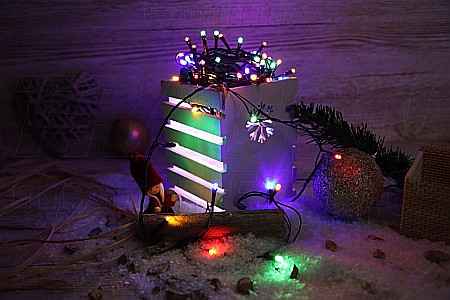 Iluminat festiv - Ghirlanda de Craciun 6W RGB 20m programabila
