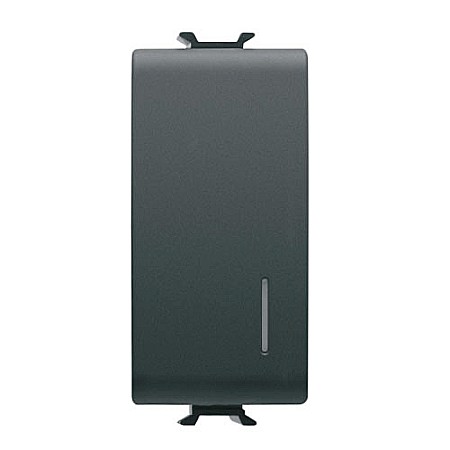 Gewiss Chorus - GW12132 Buton cu revenire iluminabil 1P ND 16A 1 modul CH/Negru Satin
