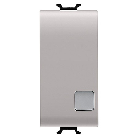 Gewiss Chorus - GW13053 Intrerupator cap scara iluminabil cu lentila 1P 16A 1 modul CH/Bej Satin