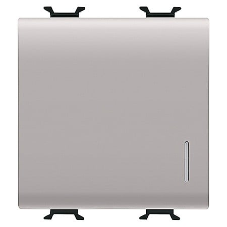 Gewiss Chorus - GW13102 Intrerupator cap cruce iluminabil 1P 16AX 2 module CH/Bej Satin