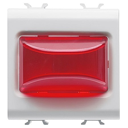 Gewiss Chorus - GW13633 Buton indicator LED Rosu 2 module CH/Bej Satin