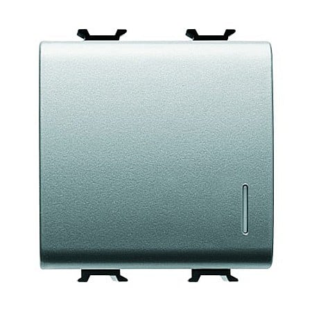 Gewiss Chorus - GW14102 Intrerupator cap cruce iluminabil 1P 16AX 2 module CH/Gri Titan