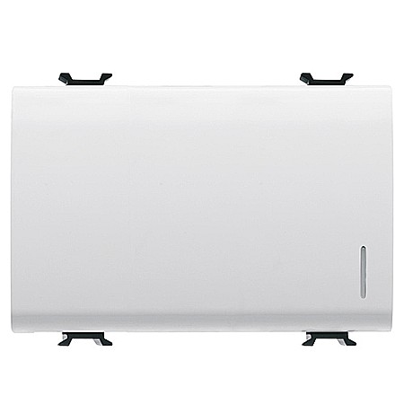 Gewiss Chorus - GW15082 Intrerupator cap scara iluminabil 1P 16AX 3 module CH/Alb Satin