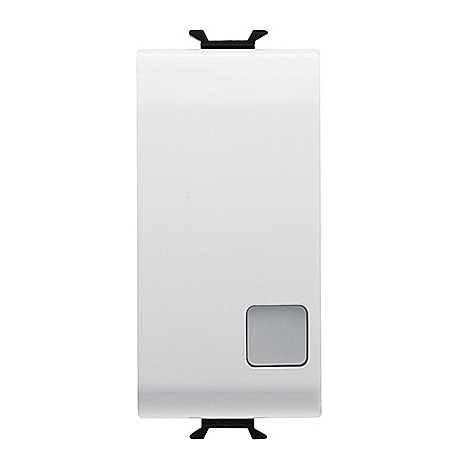 Gewiss Chorus - GW15005 Intrerupator iluminabil 2P 1M 16AX CH/Alb Satin