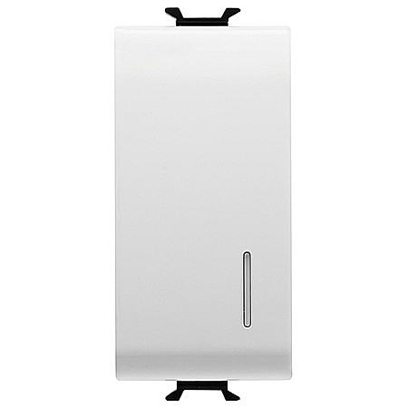 Gewiss Chorus - GW15132 Buton cu revenire iluminabil 1P ND 16A 1 modul CH/Alb Satin