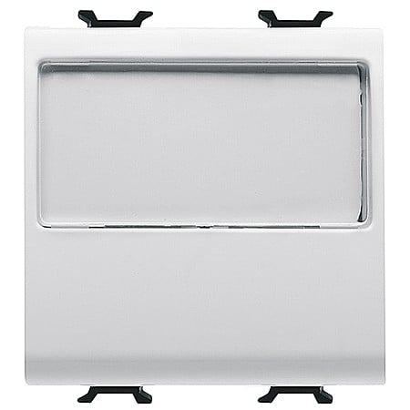 Gewiss Chorus - GW15191 Buton cu revenire si indicator luminos pentru nume NO 10A 2 module CH/Alb Satin