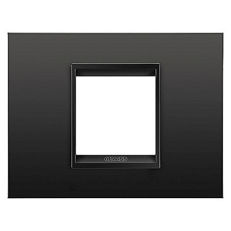 Gewiss - GW16202XM Rama Lux monocrom 2 module CH/Negru Satin