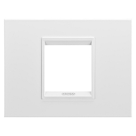 Gewiss - GW16202XW Rama Lux monocrom 2 module CH/Alb Satin
