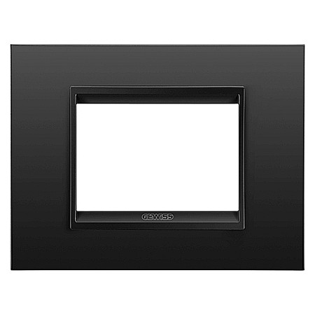 Gewiss - GW16203XM Rama Lux monocrom 3 module CH/Negru Satin