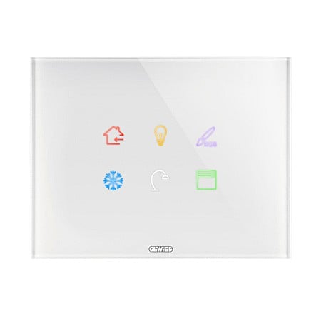 Gewiss Chorus - GW16946CB Rama Ice Touch KNX 6 module CH/Alb
