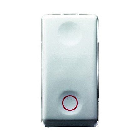 Gewiss System - GW20519 Buton cu revenire cu simbol 1P NA 10A 1 modul SY/WH