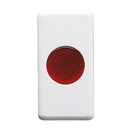 Gewiss System - GW20603 Buton indicator Rosu 12/24/250V 1 modul SY/WH