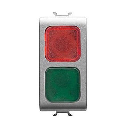 Gewiss Chorus - Indicator LED Rosu/Verde 1 modul CH/Gri Titan