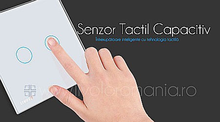 Întrerupător dublu cap scară/ cruce, wireless auriu [2]