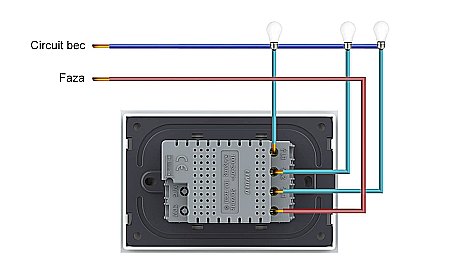 Intrerupator dublu, standard italian, cap scara / cap cruce, conexiune WiFi, cu panou sticla, 3M alb [13]
