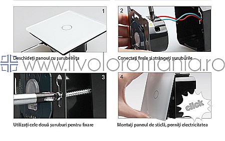 Întrerupător dublu, wireless + telecomandă tip breloc alb [16]
