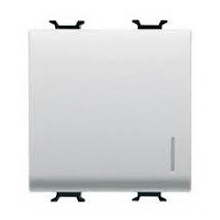 Gewiss Chorus - Intrerupator iluminabil 1P 16AX 2 module CH/Alb