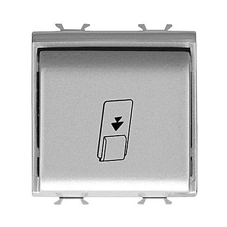 Gewiss Chorus - Intrerupator insigna 1P 16AX 2 module CH/Gri Titan