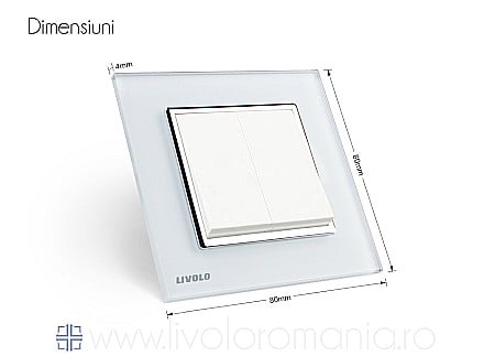 Întrerupător mecanic dublu, cap-scară gri [6]