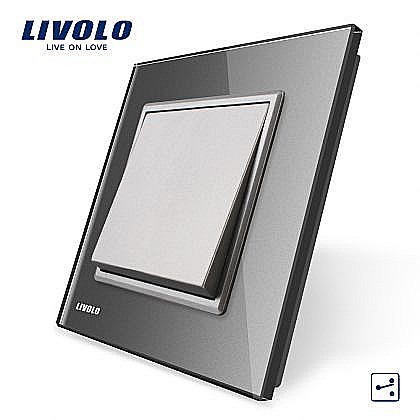 Livolo - Întrerupător mecanic simplu gri